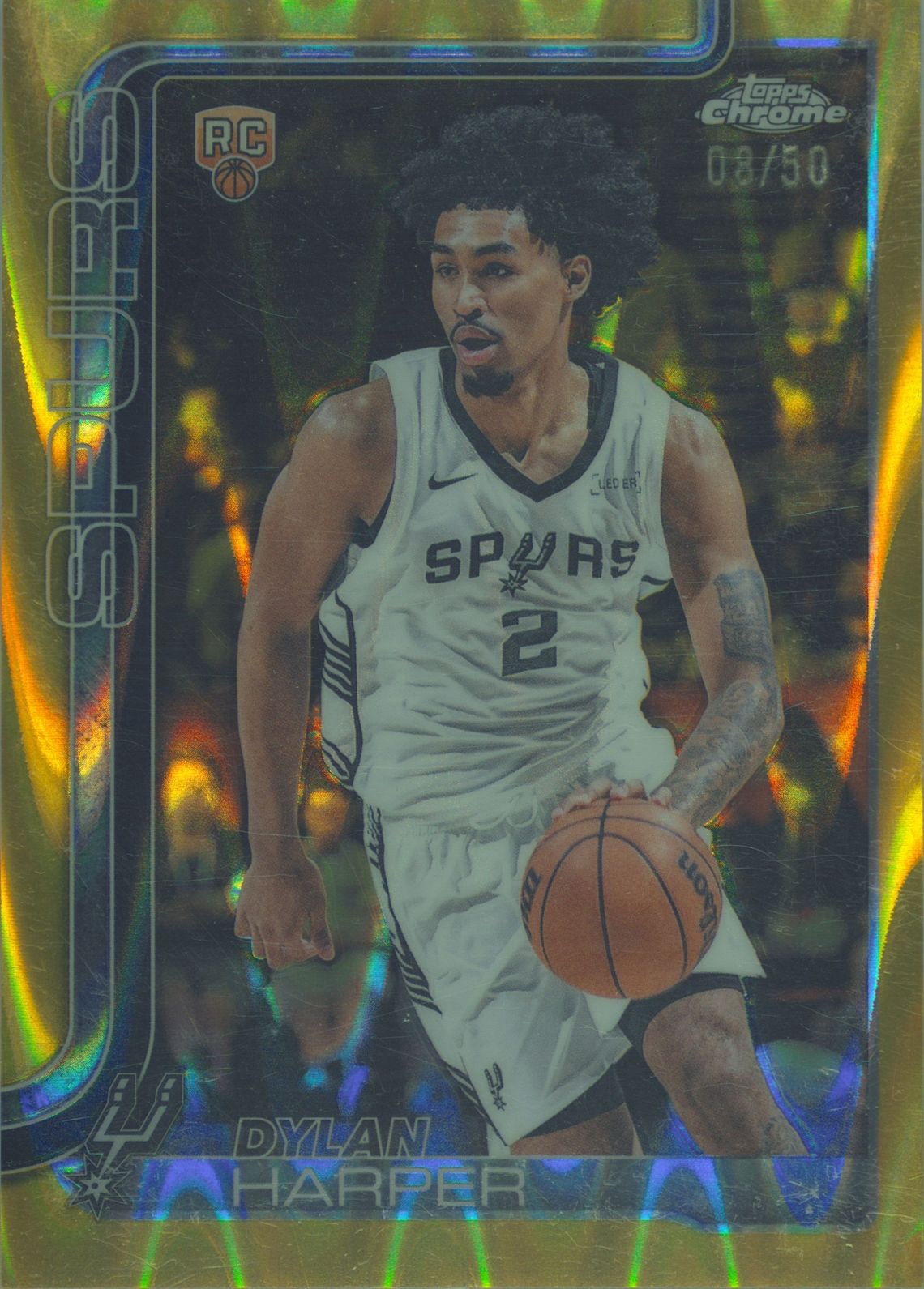 2025-26 Topps Chrome #252 Dylan Harper — front
