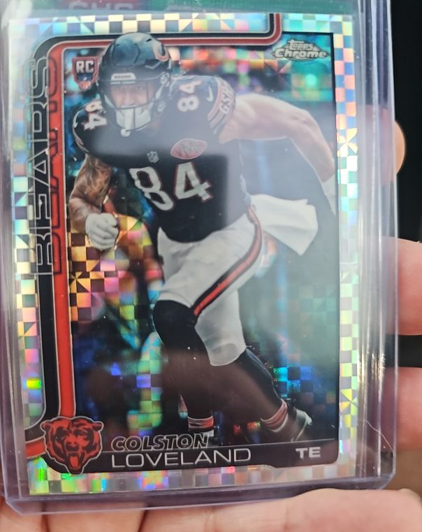 2025 Topps Chrome #345 Colston Loveland X-Fractor Rookie — front