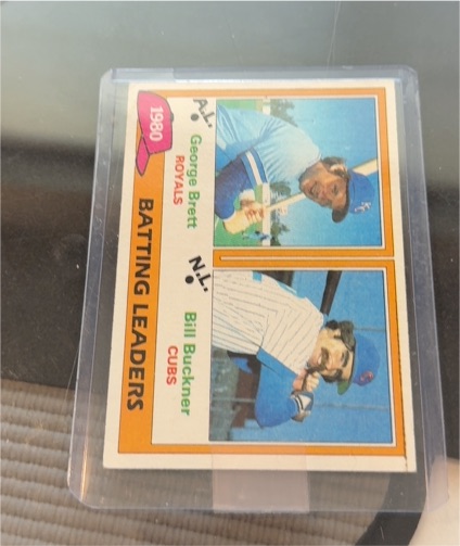 1981 Topps #1 1980 Batting Leaders George Brett / Bill Buckner — front
