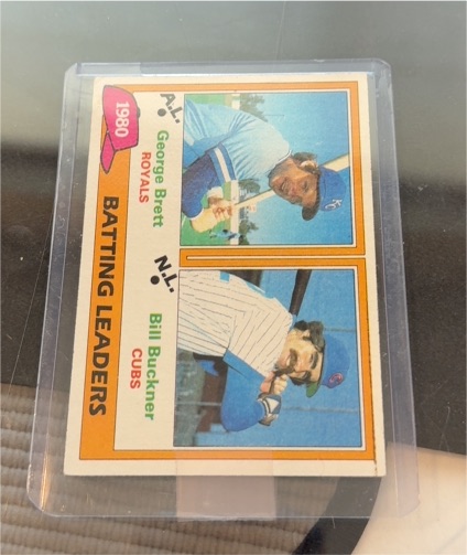 1981 Topps #1 1980 Batting Leaders George Brett Bill Buckner — front