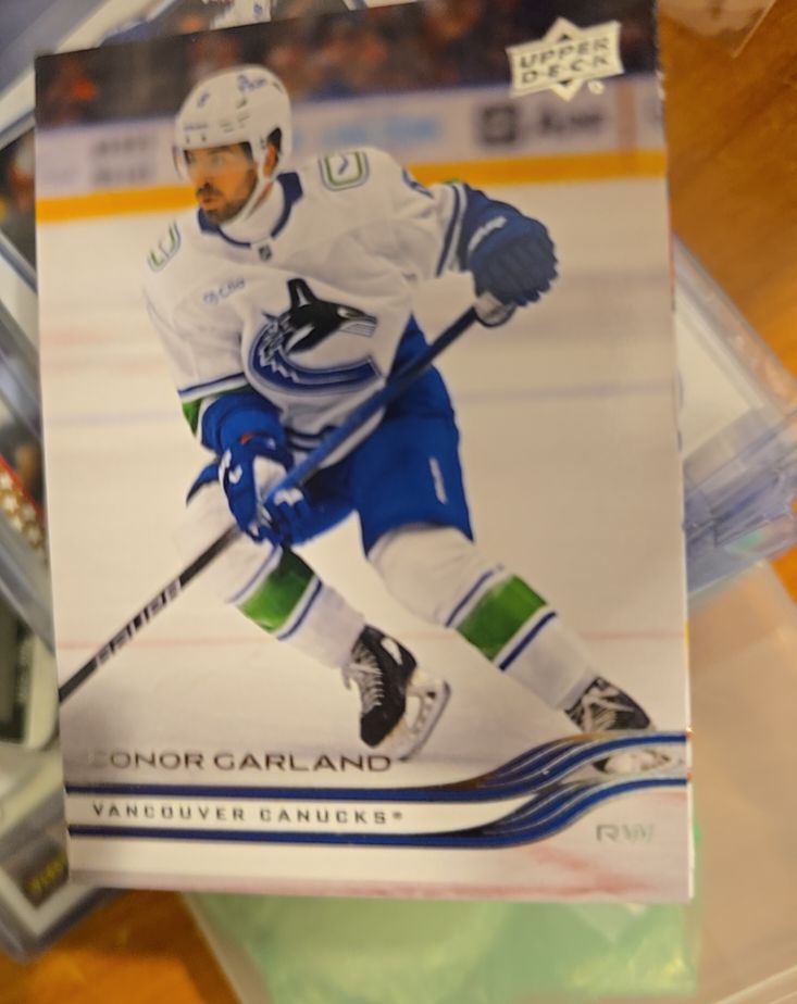 2023-24 Upper Deck #177 Conor Garland Vancouver Canucks — front