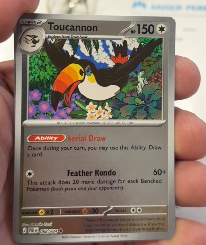 2016 Pokémon ME05: Pitch Black #068 Toucannon — front