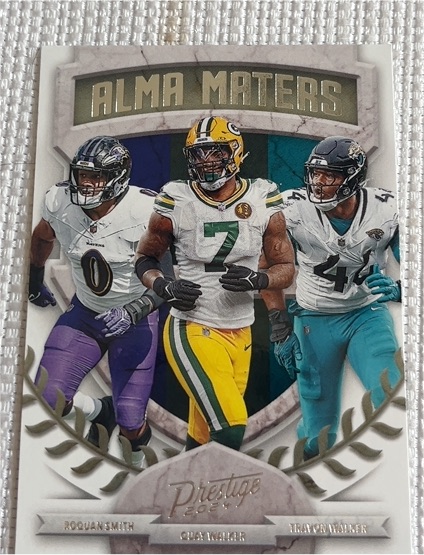 2024 Panini Prestige Alma Maters #22 Roquan Smith, Quay Walker, Travon Walker — front