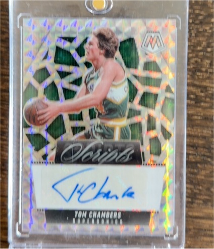 2024-25 Panini Mosaic #MS-TOM Tom Chambers Scripts Green Ice — front
