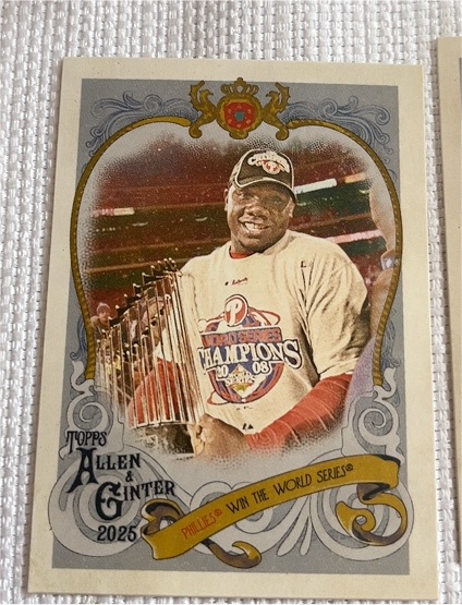 2025 Topps Allen & Ginter #SV-33 Ryan Howard Sweet Victory — front