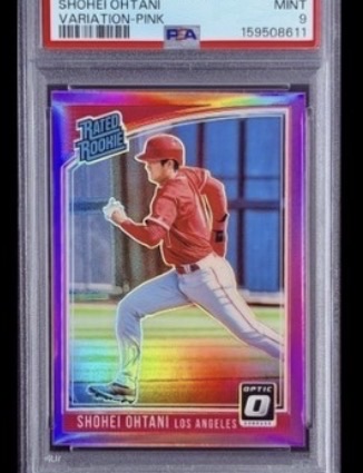2018 Panini Donruss Optic #56 Shohei Ohtani Rated Rookie Pink Variation — front