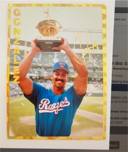 1992 Studio #242 Juan Gonzalez — front