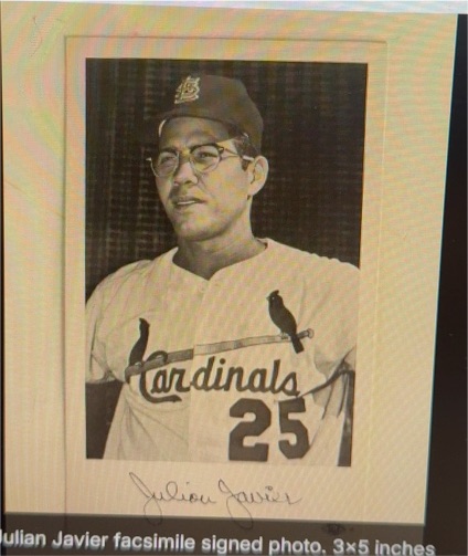 1960 St. Louis Cardinals Julian Javier Signed Photo — front