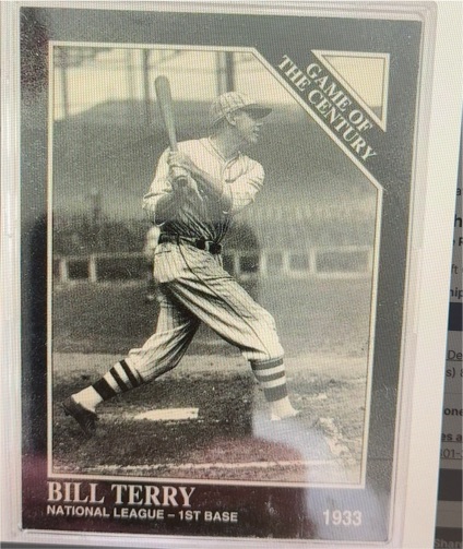 1993 Conlon Collection TSN #661 Bill Terry — front