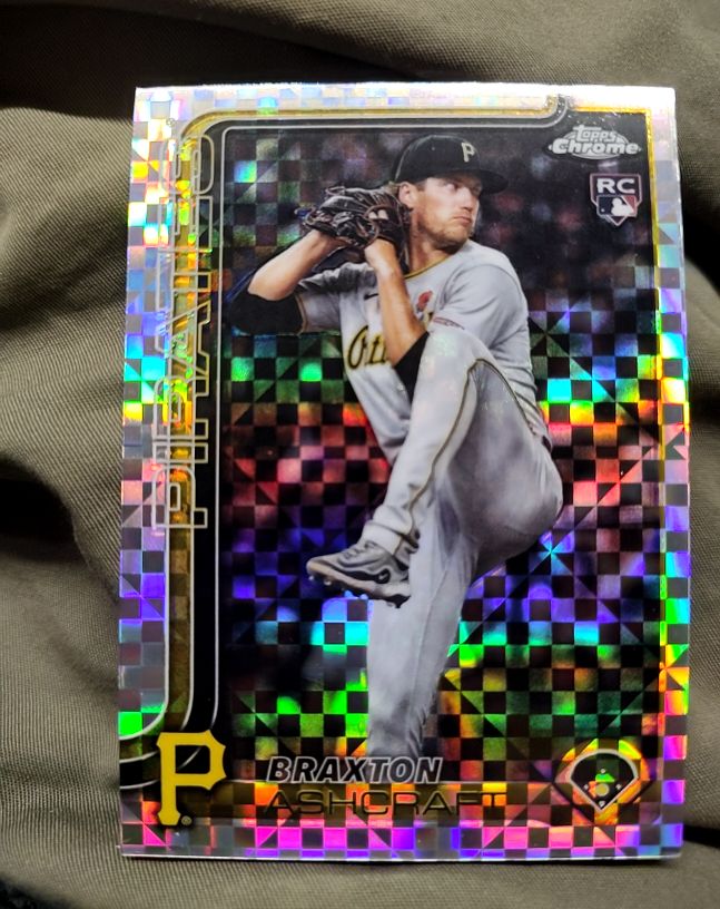 2025 Topps Chrome Update #USC142 Braxton Ashcraft X-Fractor Rookie — front