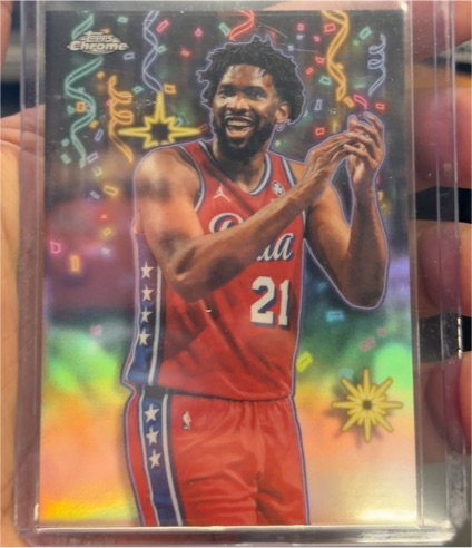 2025 Topps Chrome Update #CB-12 Joel Embiid Celebracion — front