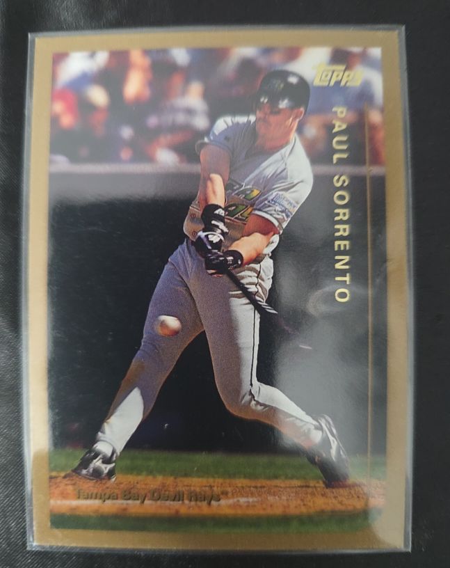 1999 Topps #28 Paul Sorrento Tampa Bay Devil Rays — front