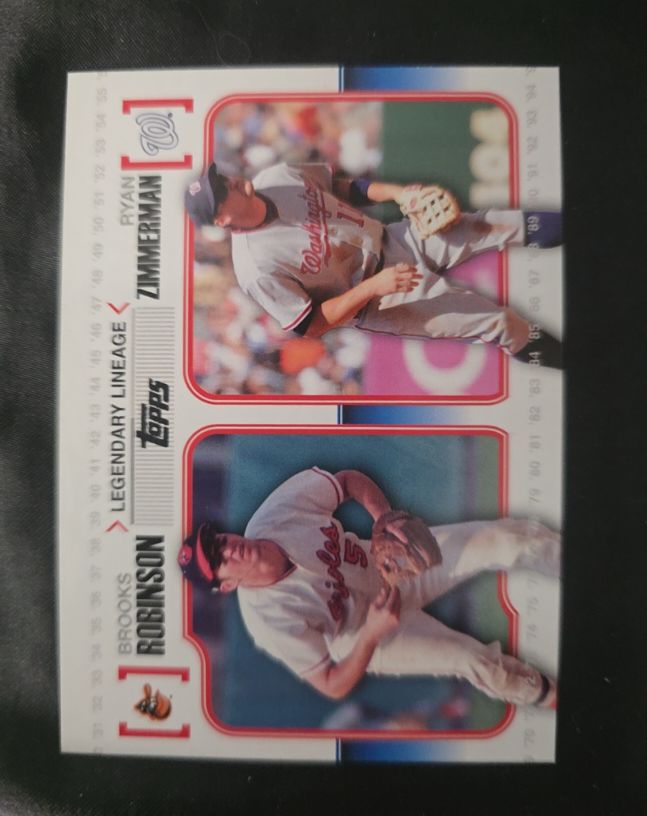 2010 Topps Legendary Lineage #LL-56 Brooks Robinson / Ryan Zimmerman — front