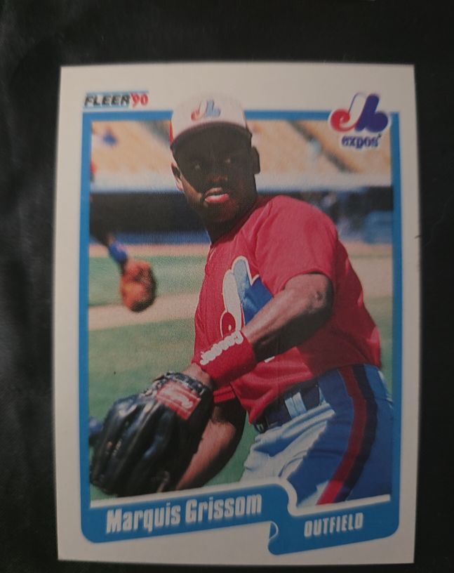 1990 Fleer #347 Marquis Grissom — front