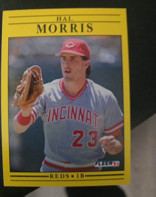 1991 Fleer #72 Hal Morris — front