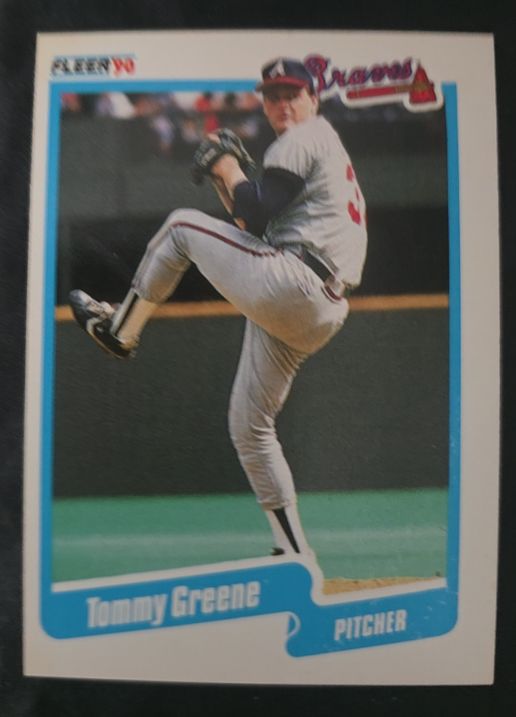 1990 Fleer #584 Tommy Greene — front