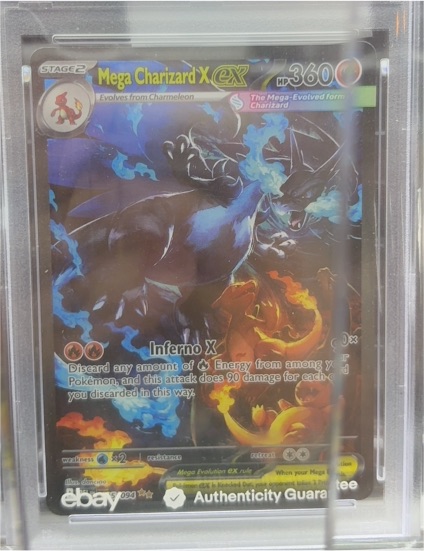2025 Pokemon Mega Charizard X ex 125/094 Me02: Phantasmal Flames Holo — front