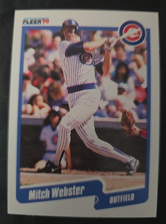 1990 Fleer #45 Mitch Webster — front