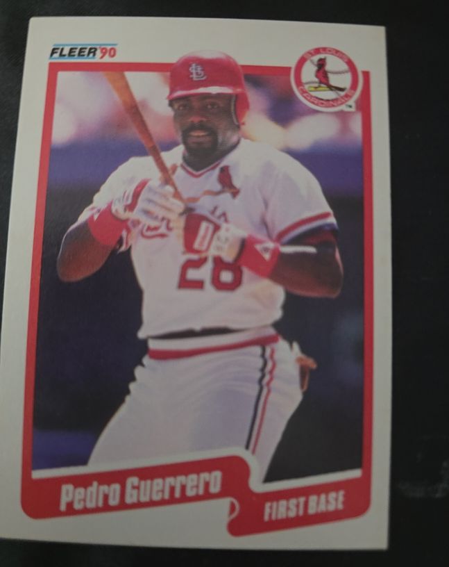 1990 Fleer #250 Pedro Guerrero — front
