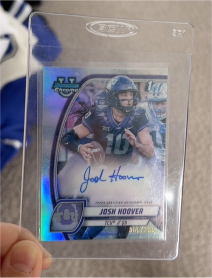 2024 Bowman University Chrome #108 Josh Hoover — front