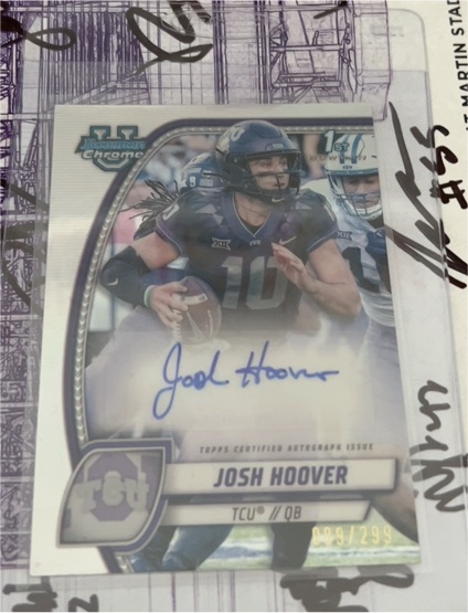 2024 Bowman University Chrome #PA-JHO Josh Hoover — front