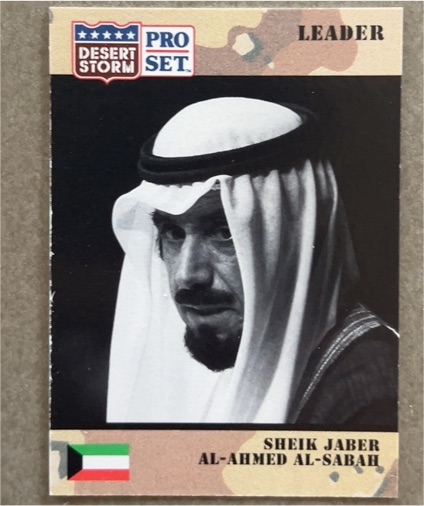 1991 Pro Set Desert Storm #72 Sheik Jaber Al-Ahmed Al-Sabah — front