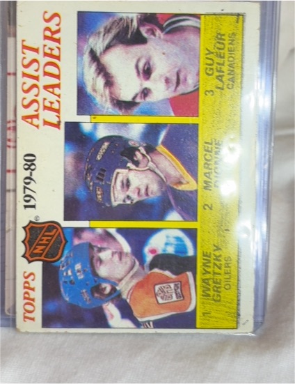 1980-81 Topps #162 Assist Leaders Wayne Gretzky Marcel Dionne Guy Lafleur — front