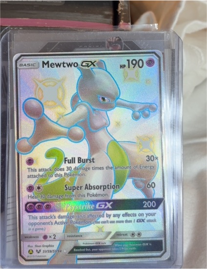 2017 Pokémon Mewtwo GX SV59/SV94 Hidden Fates Shiny Vault — front