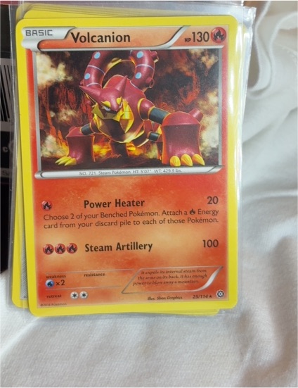 2016 Pokémon TCG Steam Siege #25 Volcanion — front