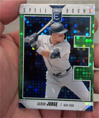 2026 Panini Donruss Elite #18 Aaron Judge Spellbound E Green Disco — front