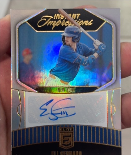 2026 Panini Donruss Elite #IIS-ES Eli Serrano Instant Impressions Auto — front