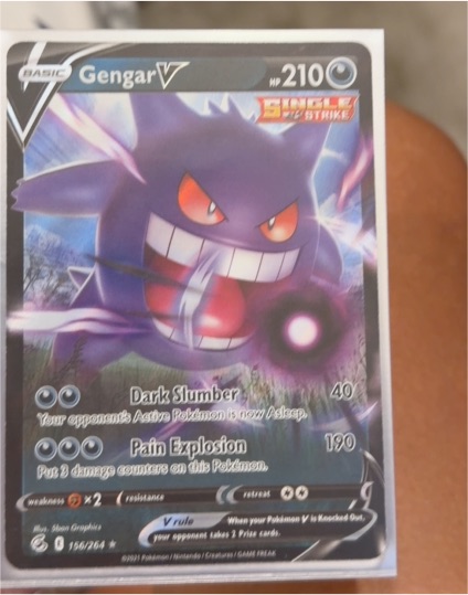 2021 Pokémon TCG Fusion Strike #156 Gengar V — front