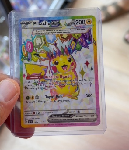 2024 Pokémon SV08 Surging Sparks #219 Pikachu ex — front