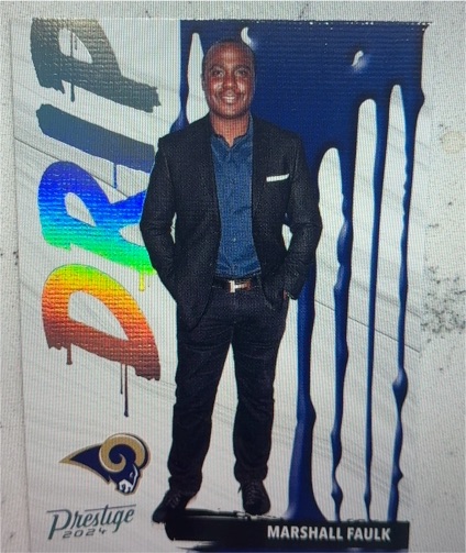 2024 Panini Prestige #D-MFK Marshall Faulk Drip — front