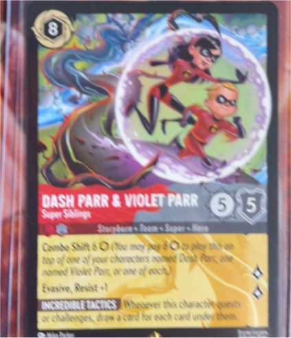 Lorcana 2023 #133 Dash Parr & Violet Parr Super Siblings — front