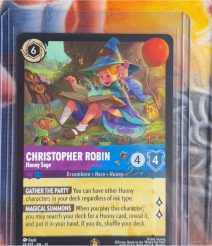 Disney Lorcana 2023 #61/204 Christopher Robin - Hunny Sage — front