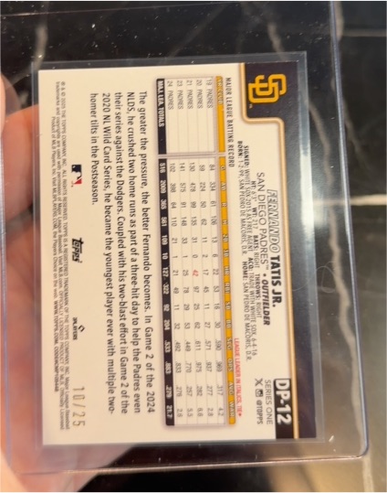 2025 Topps Series One #DP-12 Fernando Tatis Jr. — front