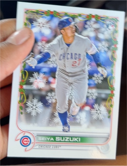 2022 Topps Holiday #HW177 Seiya Suzuki RC Chicago Cubs — front