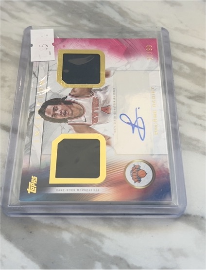 2025-26 Topps Inception Gold Electricity Pacome Dadiet Dual Jersey Auto #FF-PD — front