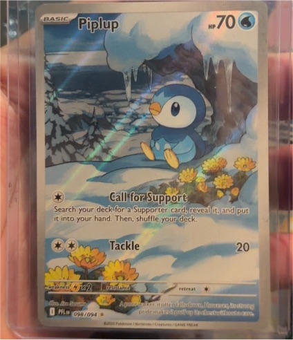 2025 Pokémon #098 Piplup Illustration Rare Phantasmal Flames — front