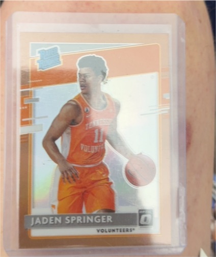 2021-22 Panini Chronicles Draft Picks Donruss Optic #220 Jaden Springer — front