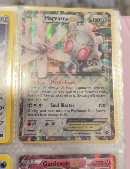 2016 Pokémon TCG Magearna EX 75/114 Steam Siege — front