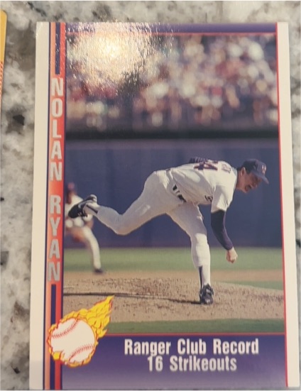 1991 Pacific #62 Nolan Ryan Texas Rangers Ranger Club Record 16 Strikeouts — front
