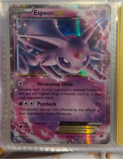 2016 Pokémon XY Breakpoint #52 Espeon EX — front