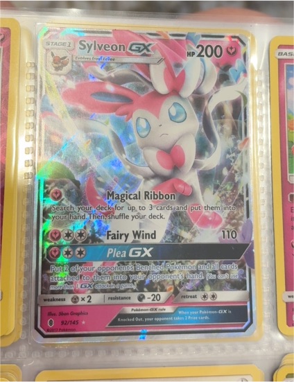 2017 Pokémon SM Guardians Rising #92/145 Sylveon GX — front