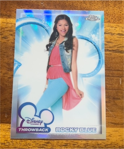 2026 Topps Chrome Disney Channel Throwback #DC-15 Rocky Blue (Zendaya) — front