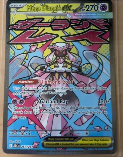 2026 Pokémon Ascended Heroes #267/217 Mega Diancie ex Mega Attack Rare — front