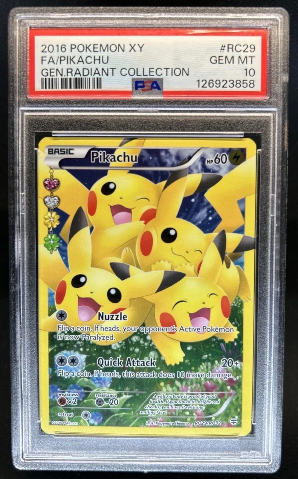2016 Pokémon XY Generations Radiant Collection #RC29 Pikachu Full Art — front