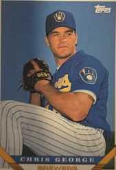 1993 Topps #744 Chris George Milwaukee Brewers — front