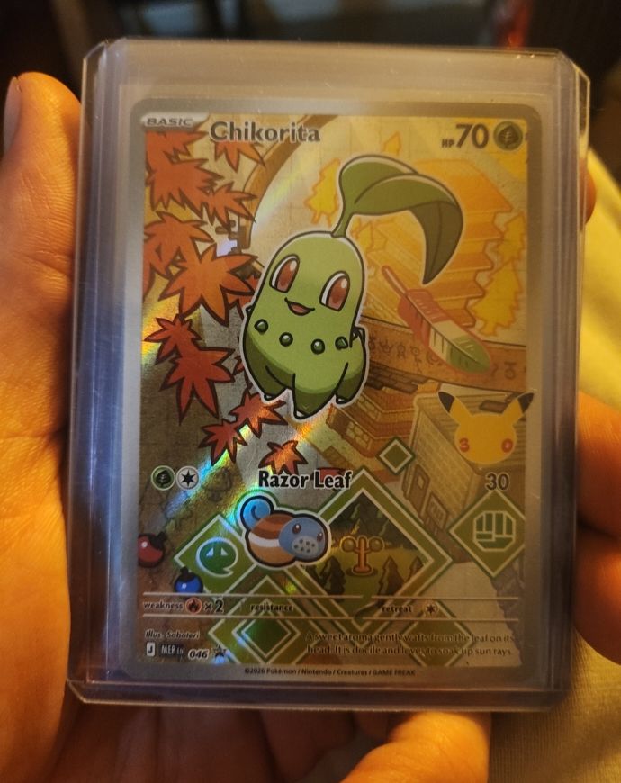 2026 Pokémon #046 Chikorita First Partner Series 2 Promo — front